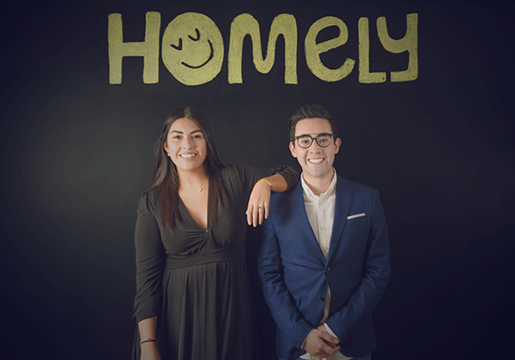 Melina Cruz y Edgar Tello, fundadores de Homely