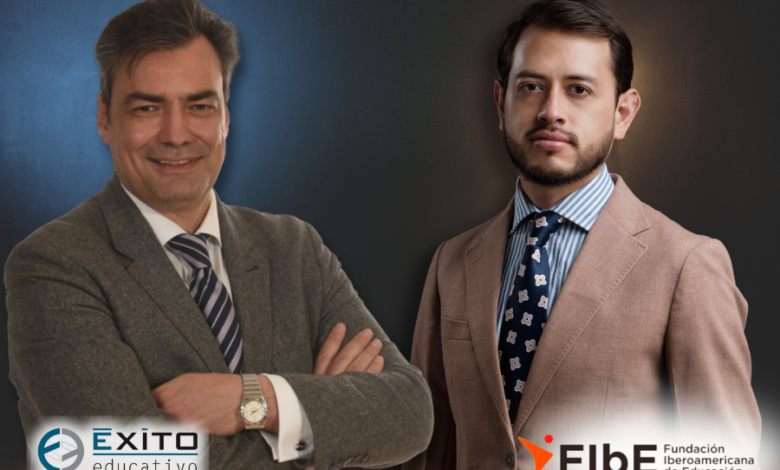 Víctor Núñez (ÉXITO EDUCATIVO) y Josué Habacuc (FIBE)