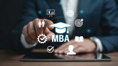 MBA Education and Business Career Development Concept